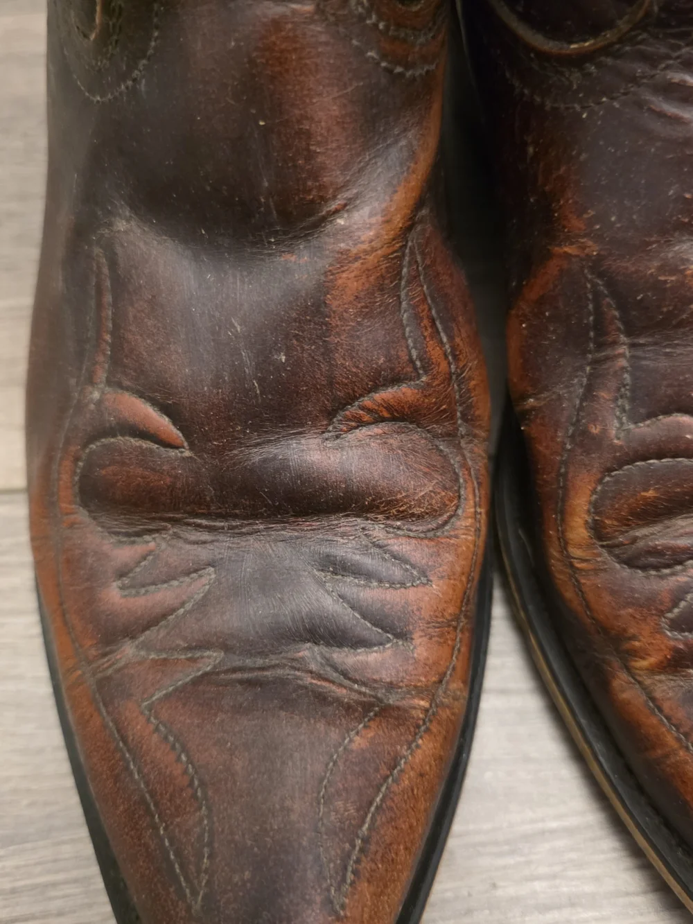 ACME Brown Leather Western Cowboy Boots